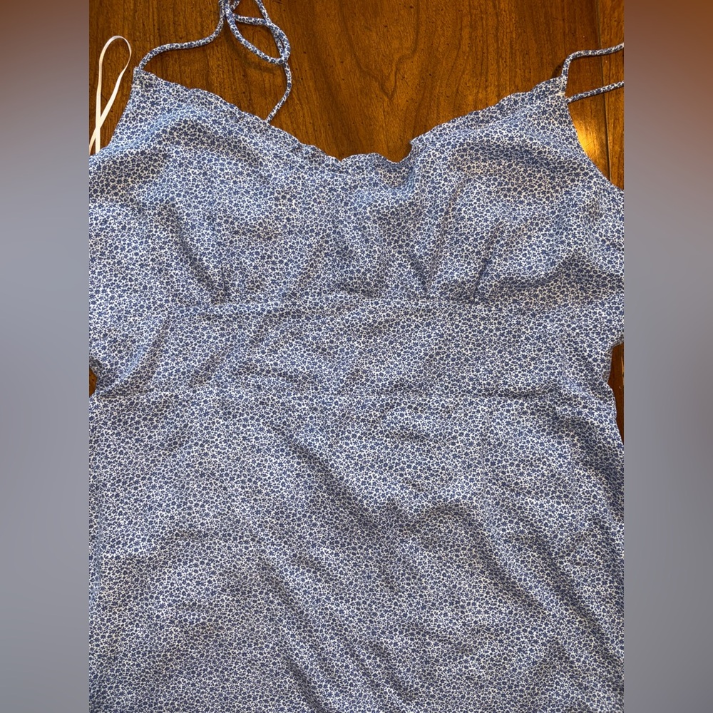 Abercrombie & Fitch Blue Floral Spaghetti Strap Dress - Picture 9 of 12